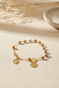 Pulsera Decenario Tres Oros con Medalla de la Virgen en Oro